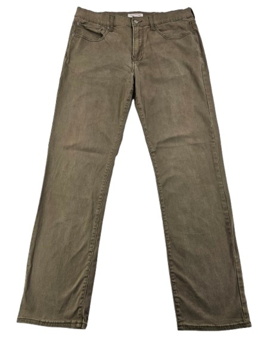 Lucky Brand 223 Straight Pants Men's 34x32 Brown Stretch Silky Sateen Trousers